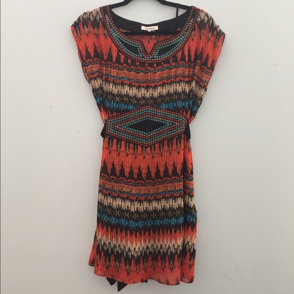 Tribal/Boho sheer summer dress